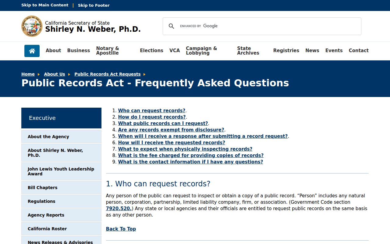 Gardena neighbors California Public Records Act request rules